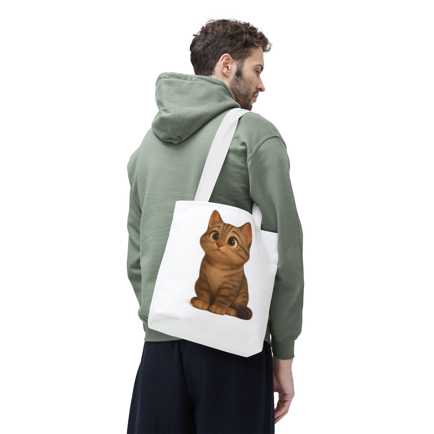 Cute Cat Tote Bag - Perfect for Animal Lovers, Eco-Friendly Carryall, Beach Bag, Shopping Tote, Gift for Cat Owners - TRV