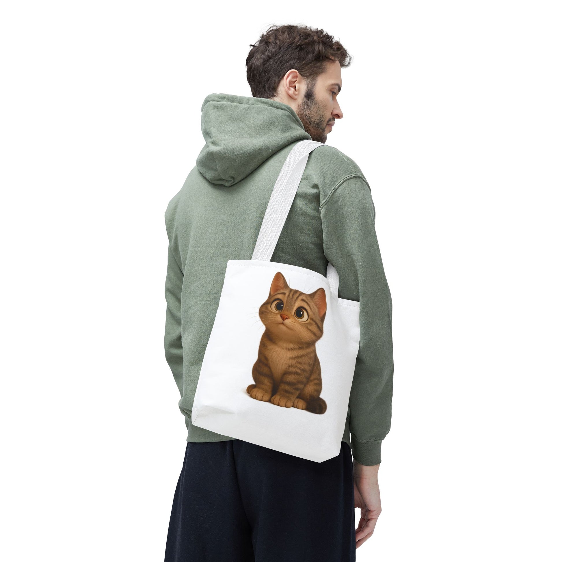 Cute Cat Tote Bag - Perfect for Animal Lovers, Eco-Friendly Carryall, Beach Bag, Shopping Tote, Gift for Cat Owners - TRV