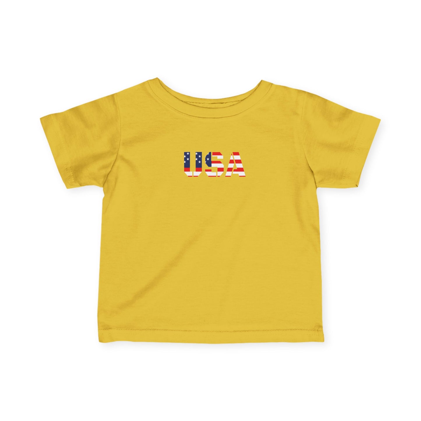 USA Infant Fine Jersey Tee - Cute Baby Shirt, Toddler Clothing, American Flag Tee, Baby Shower Gift, 4th of July Outfit