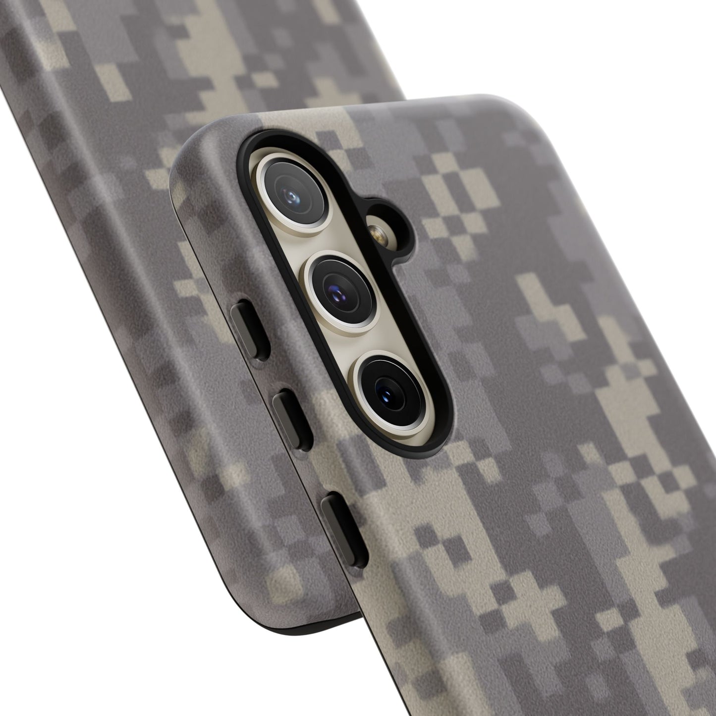 Digital camouflage Rugged Phone Case by Printify, protective cover with tough, durable design for smartphones.
