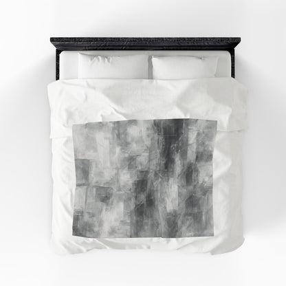Velveteen plush blanket with colorful all-over print, soft and cozy throw for living room or bedroom decor.