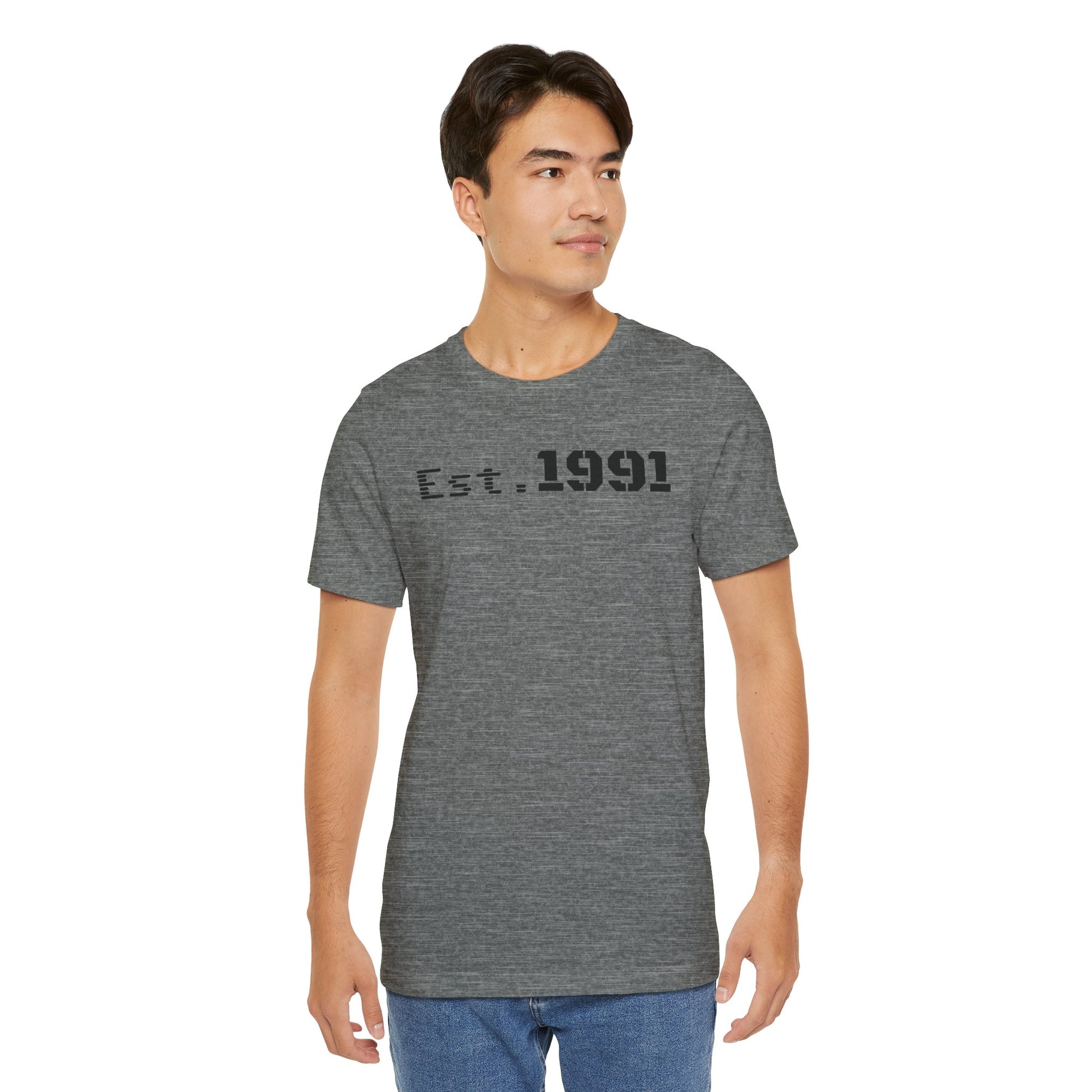 Established 1991 Unisex Jersey Tee | Vintage Anniversary Gift | Casual Wear, Birthday Shirt, Retro Style, Statement Tee, Gift for Him/Her - TRV