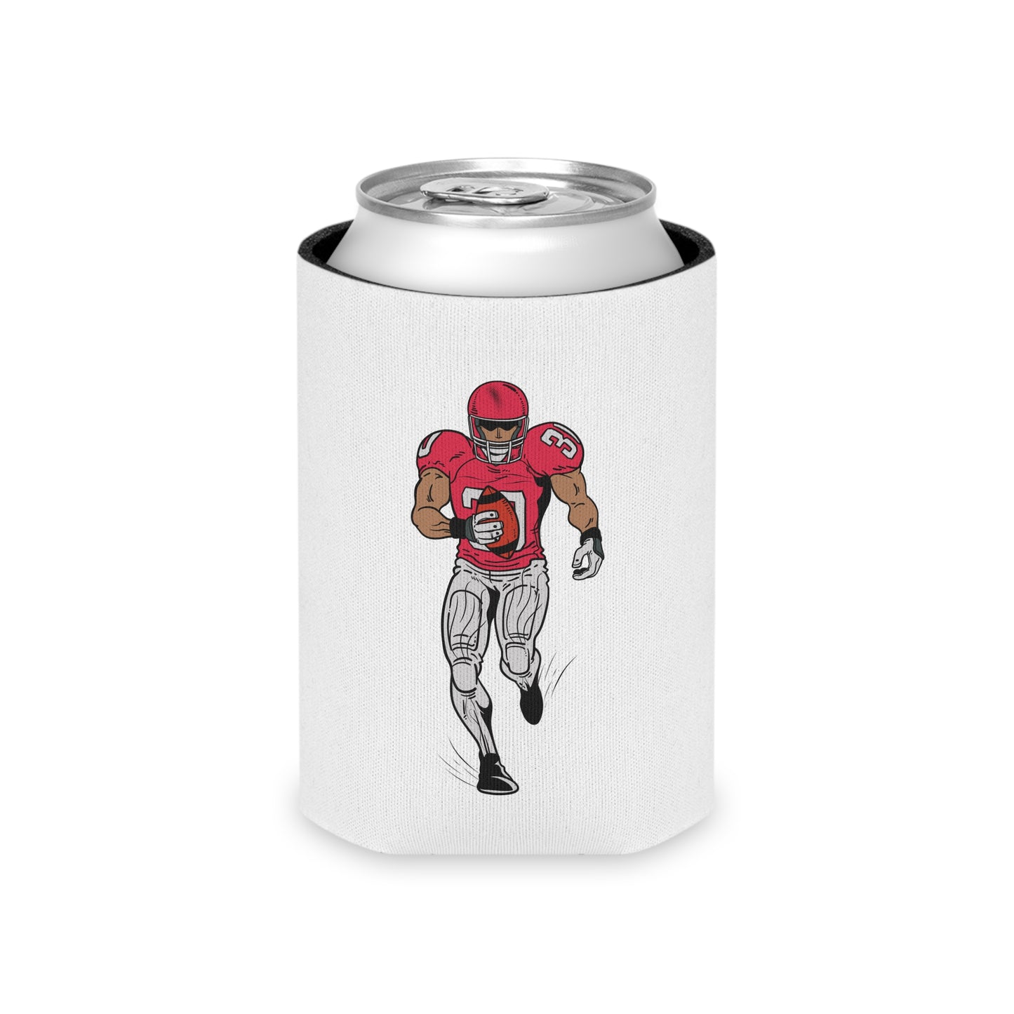 Football Player Can Cooler – Tailgating & Game Day Beverage Koozie