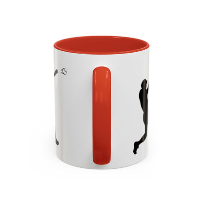 Baseball Player Accent Coffee Mug, Sports Gift, Baseball Lover Mug, Unique Coffee Cup, Personalized Sports Mug - TRV