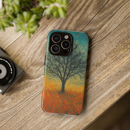Artistic Phone Case with Tree Design, Nature Lover Gift, Unique Phone Cover, Holiday Present, Eco-friendly Tech Accessories - TRV