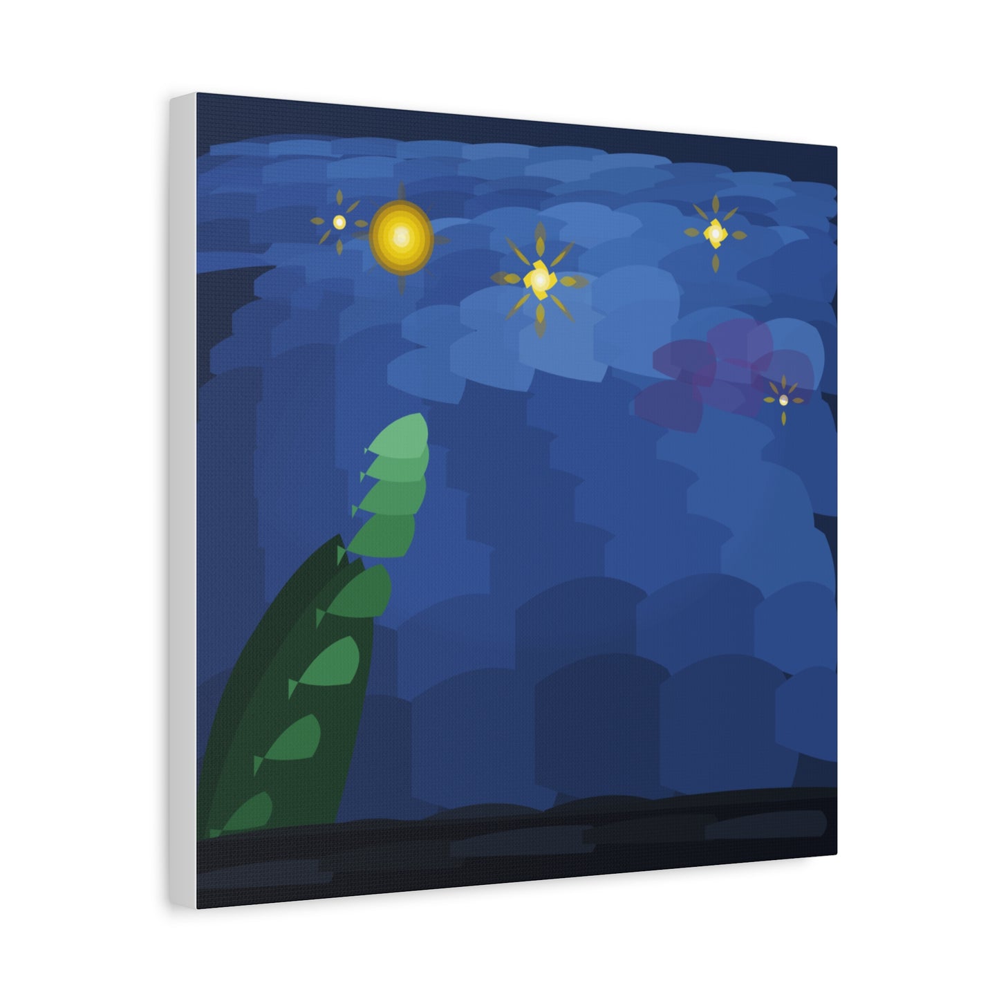 Starry Night Vortex Matte Canvas Stretched 1.25" | Impasto Brushstroke Reproduction