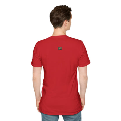 Vintage forest landscape T-shirt by Printify featuring a nature pathway design on a comfortable cotton tee.