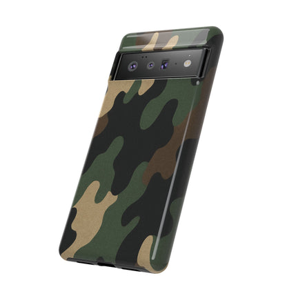 Camouflage Phone Case, Tough Phone Cover, Military Style Accessory, Protective Case for Men, Gifts for Soldiers - TRV