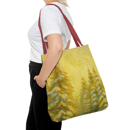 Eco-friendly canvas tote bag with artistic abstract design, ideal for beach or daily use, by Printify.