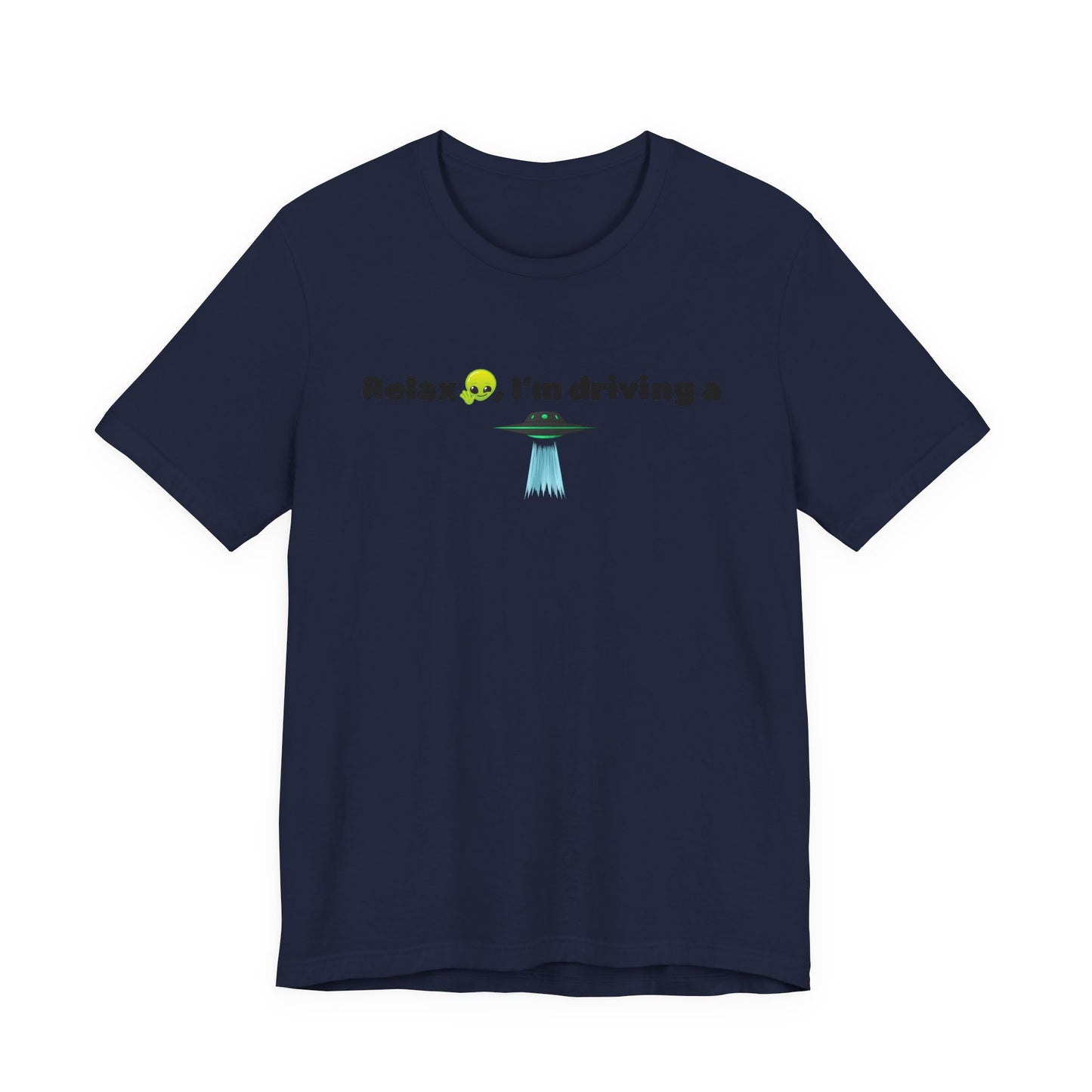 Alien Driving Unisex Tee - Fun Casual Shirt, Gifts for UFO Lovers, Quirky Humor T-Shirt, Perfect for Road Trips, Unique Birthday Present