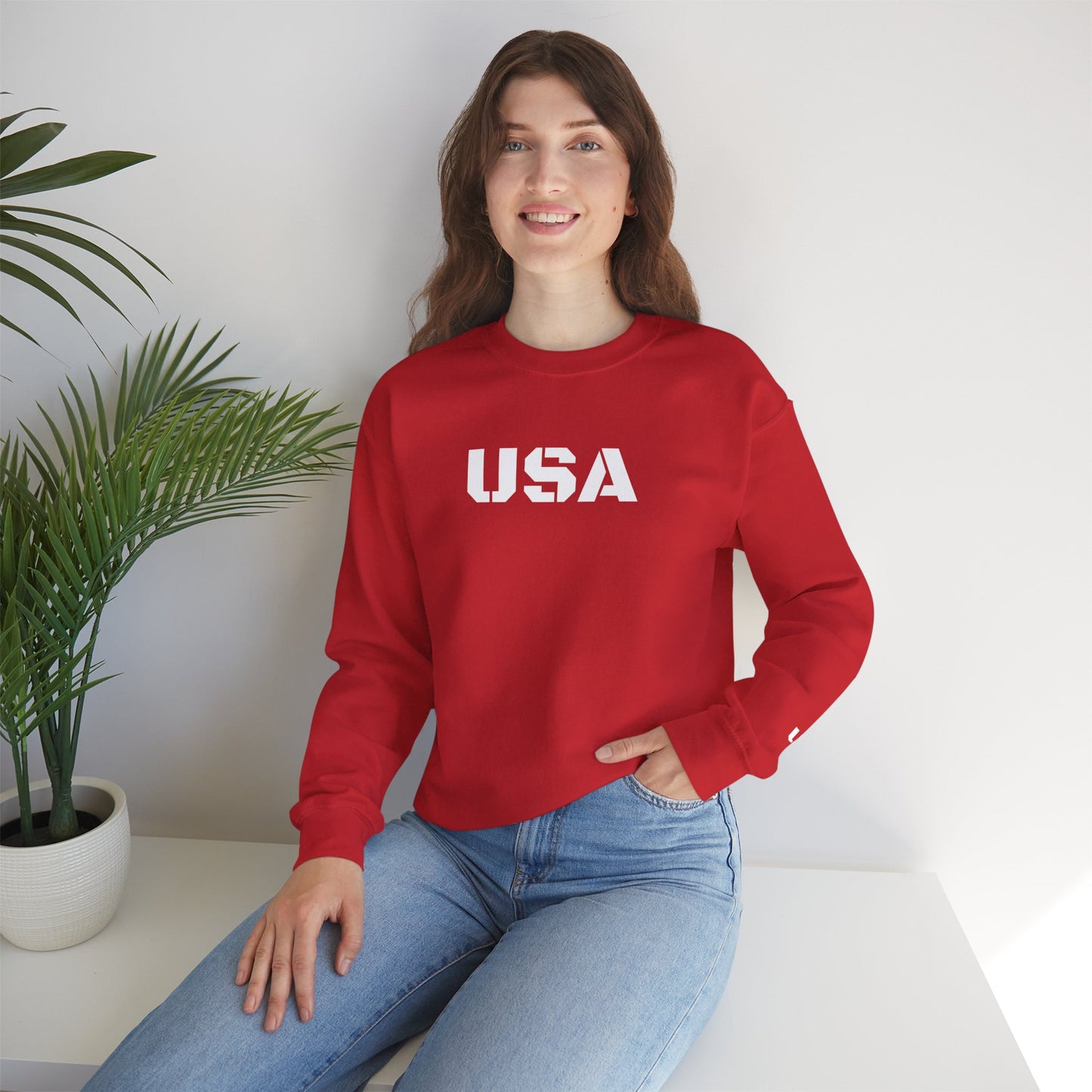 Cozy USA Unisex Crewneck Sweatshirt | Perfect Layering Piece for Every Season | Great Gift for Him/Her | Trendy Style for Casual Outings