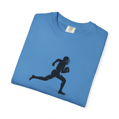 Football Player Graphic Unisex T-Shirt, Casual Sports Tee, Gift for Athletes, Workout Shirt, Everyday Wear, Unique Running Apparel