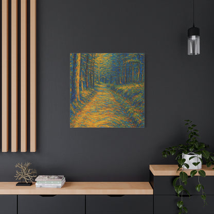 Van Gogh Style Forest Canvas Art | Nature Wall Decor, Home Office Accent, Gift for Nature Lovers, Gallery Wrapped, Living Room Wall Art - TRV