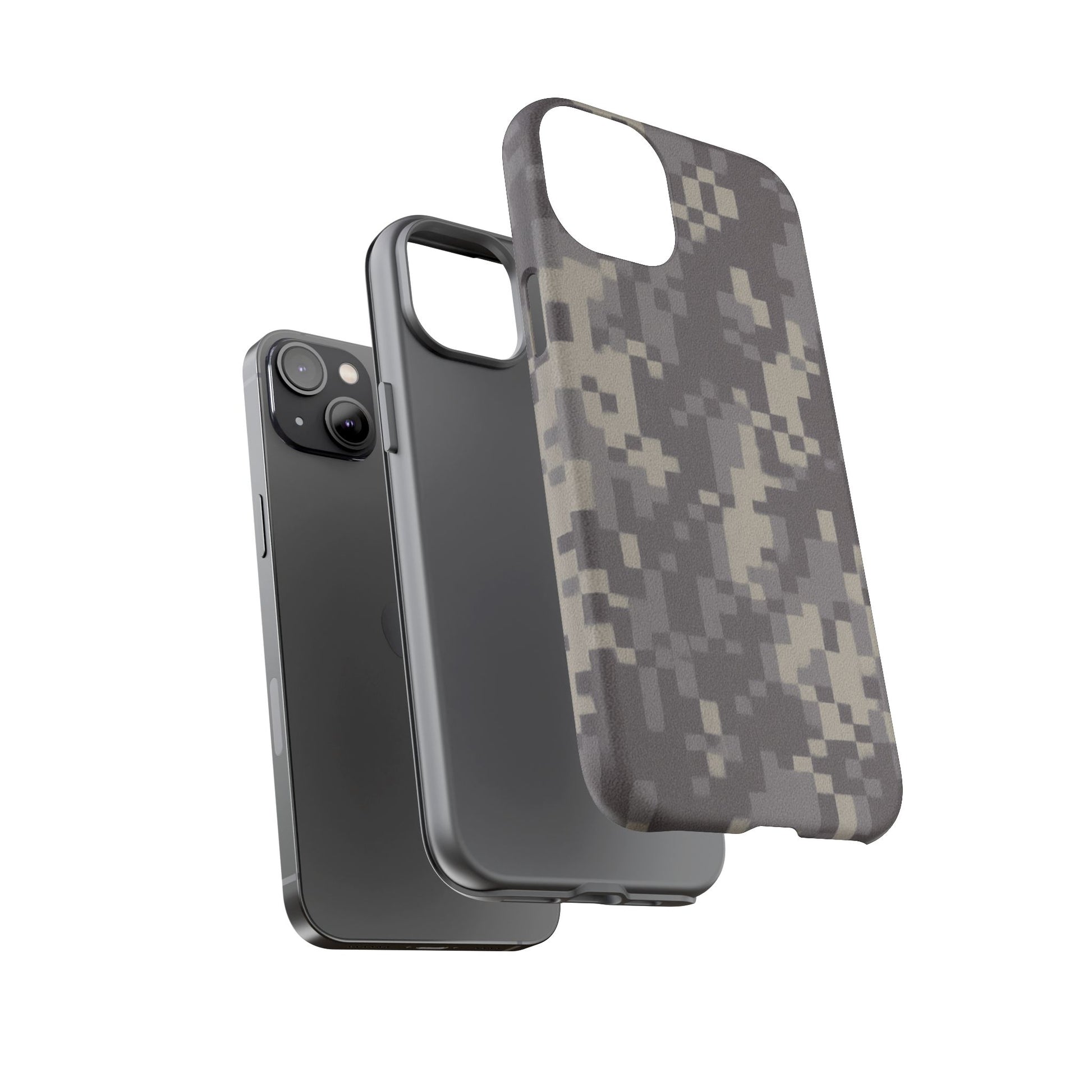 Digital camouflage tough phone case by Printify, rugged protective cover for smartphones with durable design and digital camo pattern.