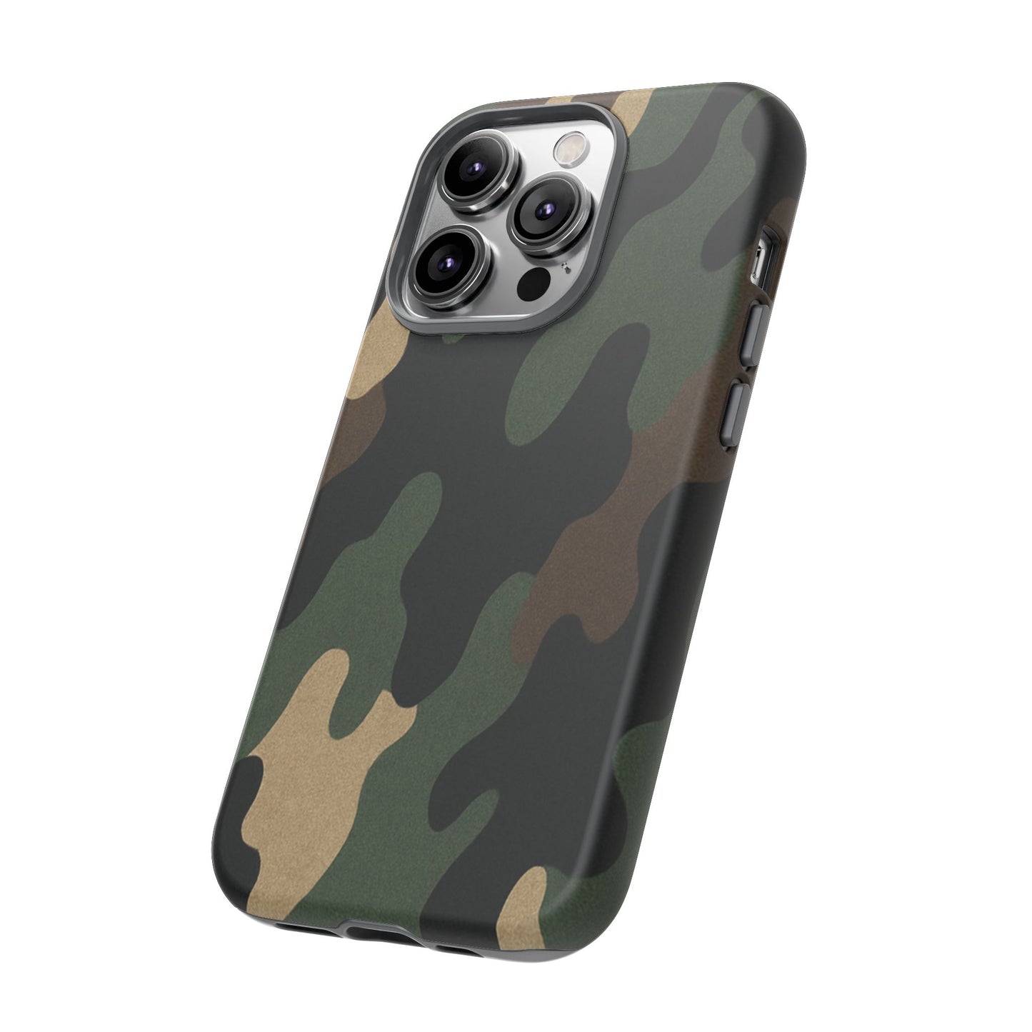 Rugged military green Printify camo tough phone case with protective design for durable smartphone coverage.