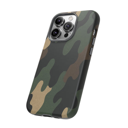 Rugged military green Printify camo tough phone case with protective design for durable smartphone coverage.