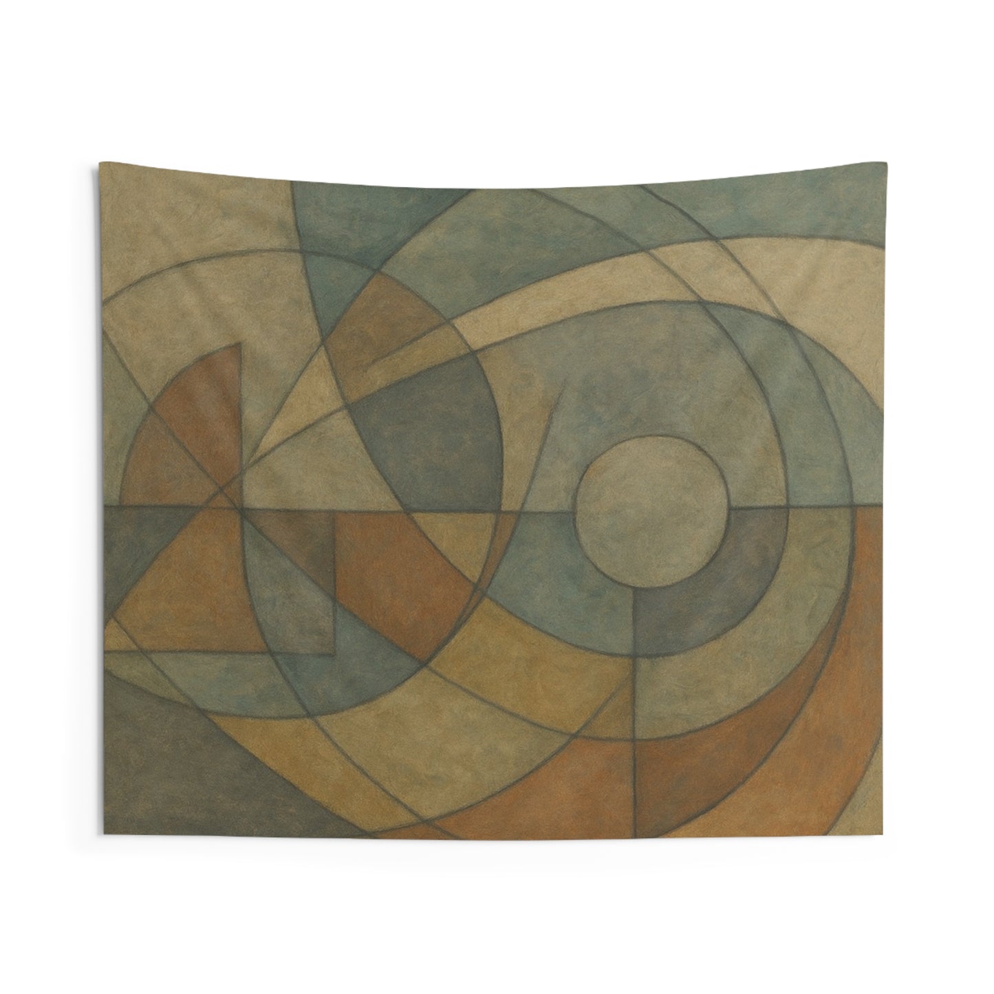 Abstract Geometric Tapestry — Earth Tone Modern Wall Art