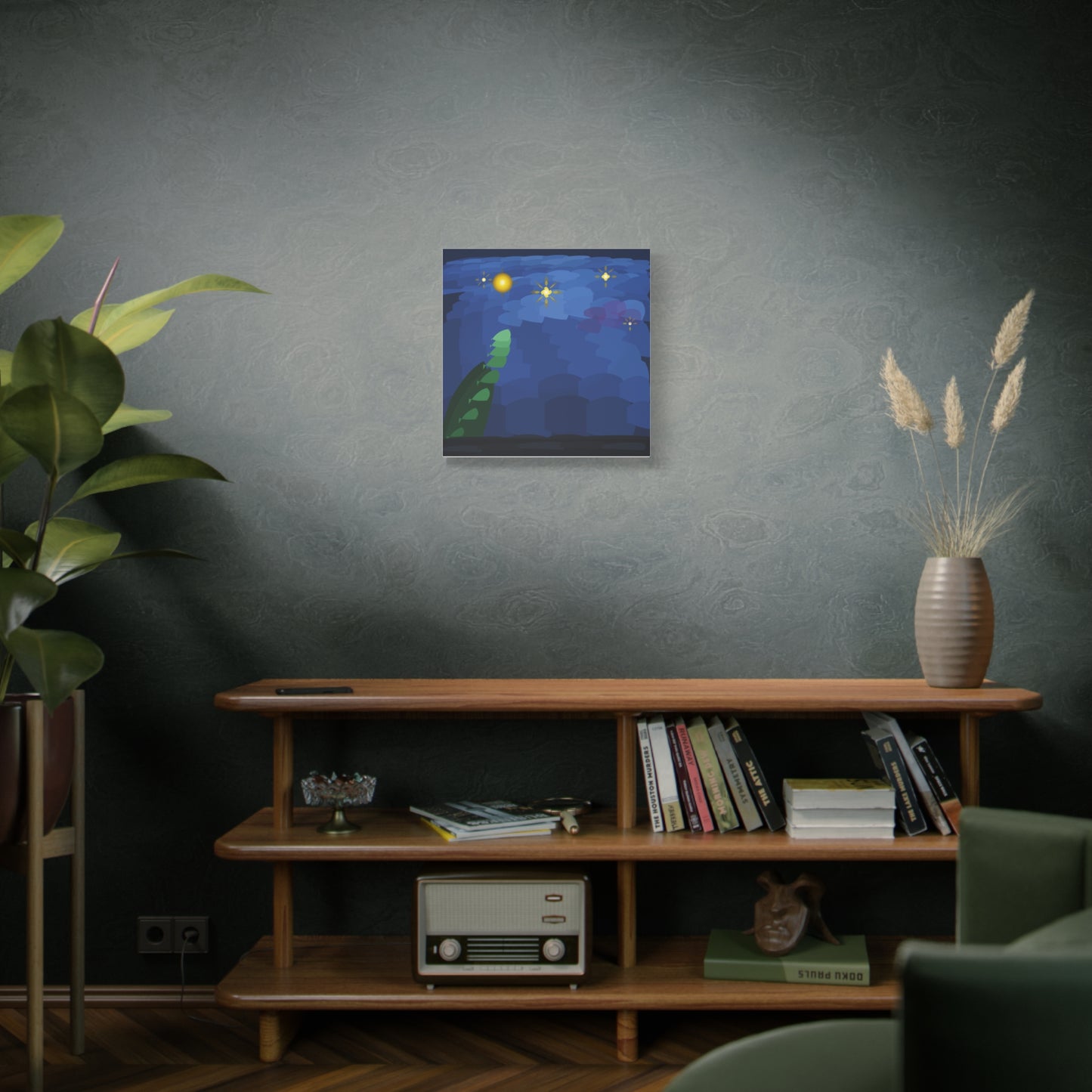 Starry Night Vortex Matte Canvas Stretched 1.25" | Impasto Brushstroke Reproduction