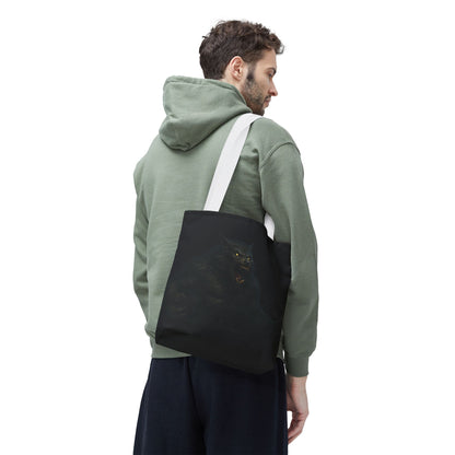 Werewolf tote bag featuring dark Halloween art, perfect gift for horror fans, made by Printify.