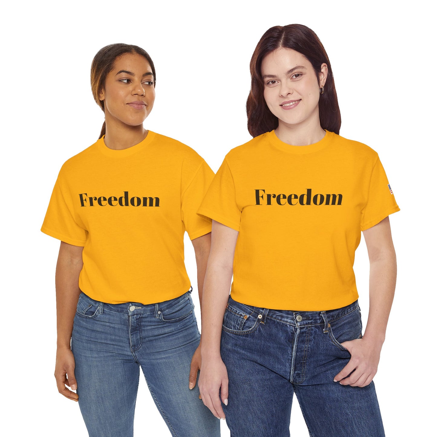 Freedom script tee | T-Shirt, American flag sleeve - TRV