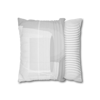 Abstract Geometric Grid Spun Polyester Pillowcase