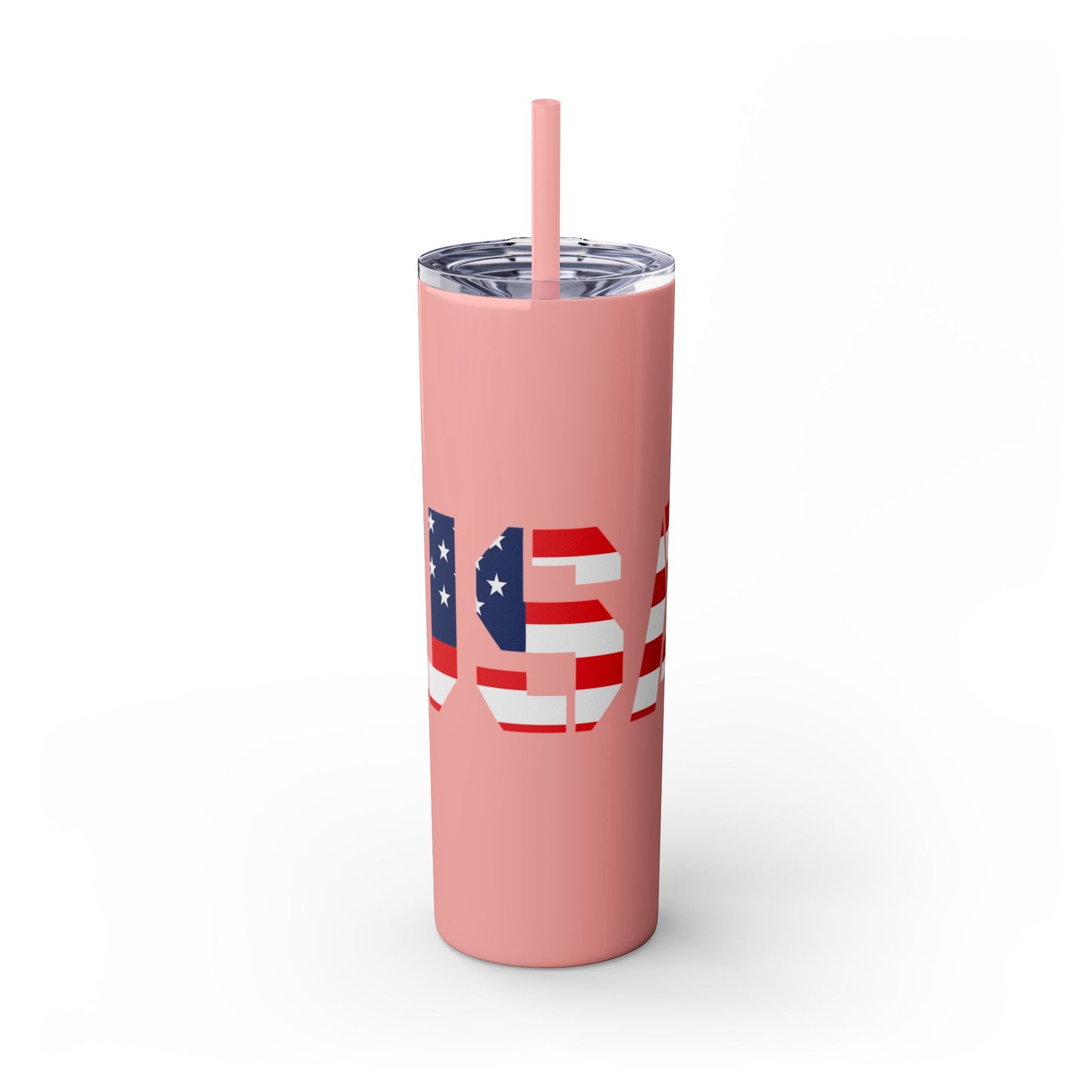 Skinny Tumbler — USA Flag 20oz Straw Tumbler (Patriotic Travel Cup)