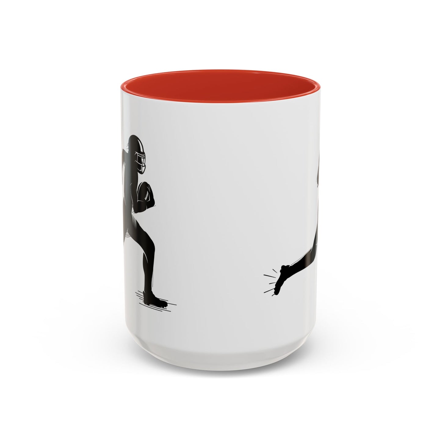 Football Player Themed Accent Coffee Mug, Sports Fan Gift, Unique Mug for Athletes, Coffee Lover, Game Day Essential - TRV
