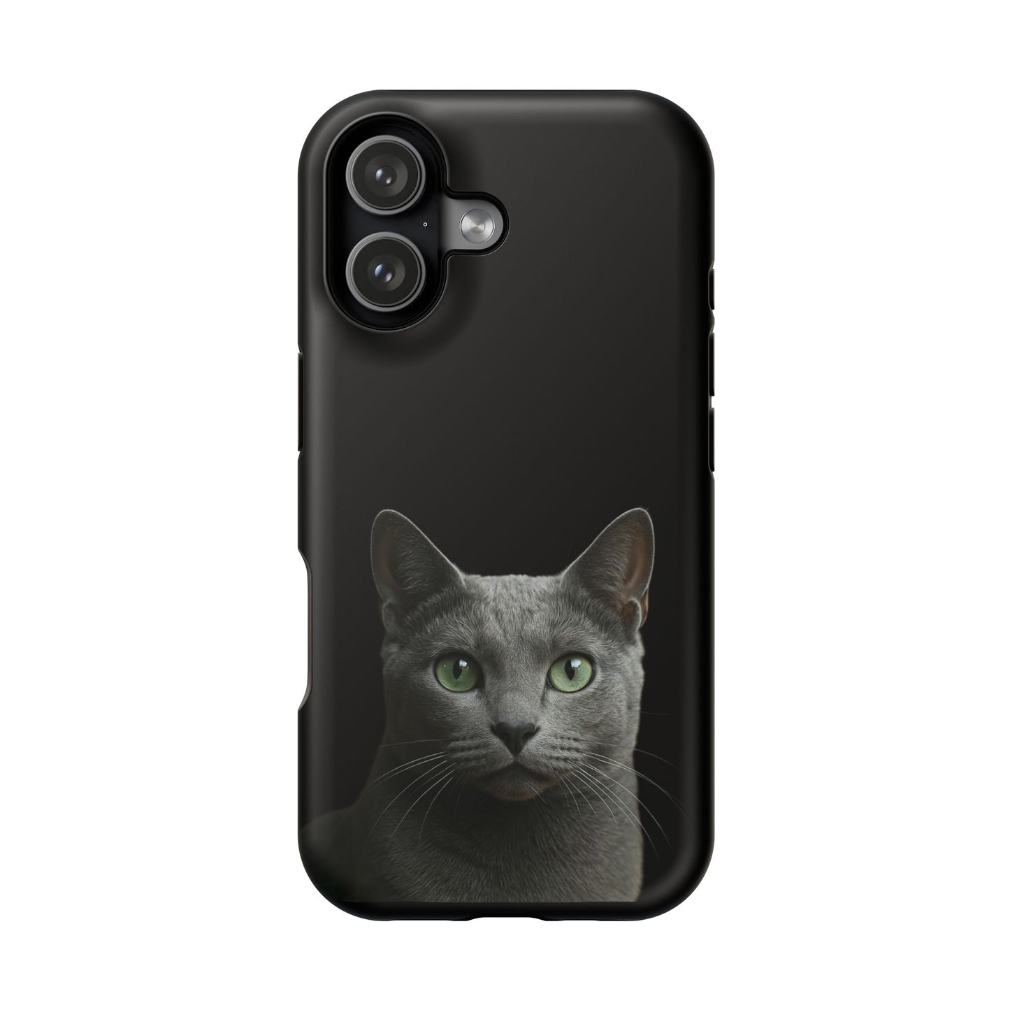 Russian Blue Cat Phone Case — Magnetic Impact-Resistant iPhone Cover