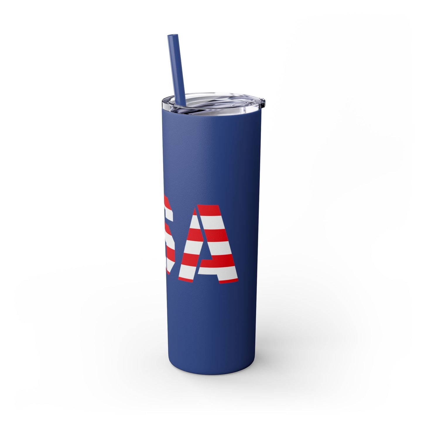 Skinny Tumbler — USA Flag 20oz Straw Tumbler (Patriotic Travel Cup)