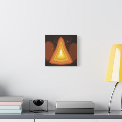 Concentric Fire Furnace Cross-Section Matte Canvas