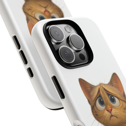 Cute Cat Phone Case, Funny Kitty Case, Animal Lover Gift, Cat Lover Accessory, Unique Cat Design Case, Pet Mom Gift - TRV