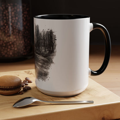 Moody Abstract Forest Coffee Mug | Unique Gift for Nature Lovers, Cozy Home Decor, Perfect for Coffee, Tea, and Hot Chocolate - TRV