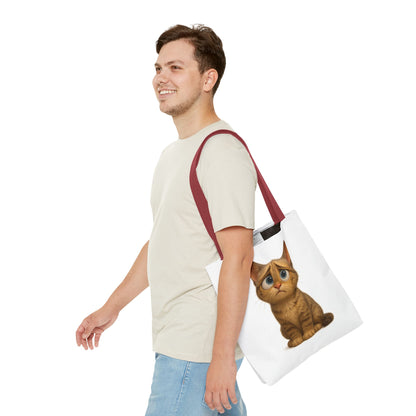 Cute Cat Tote Bag, Animal Lover Gift, Shopping Tote, Reusable Bag, Cute Merchandise, Eco-Friendly Gift - TRV