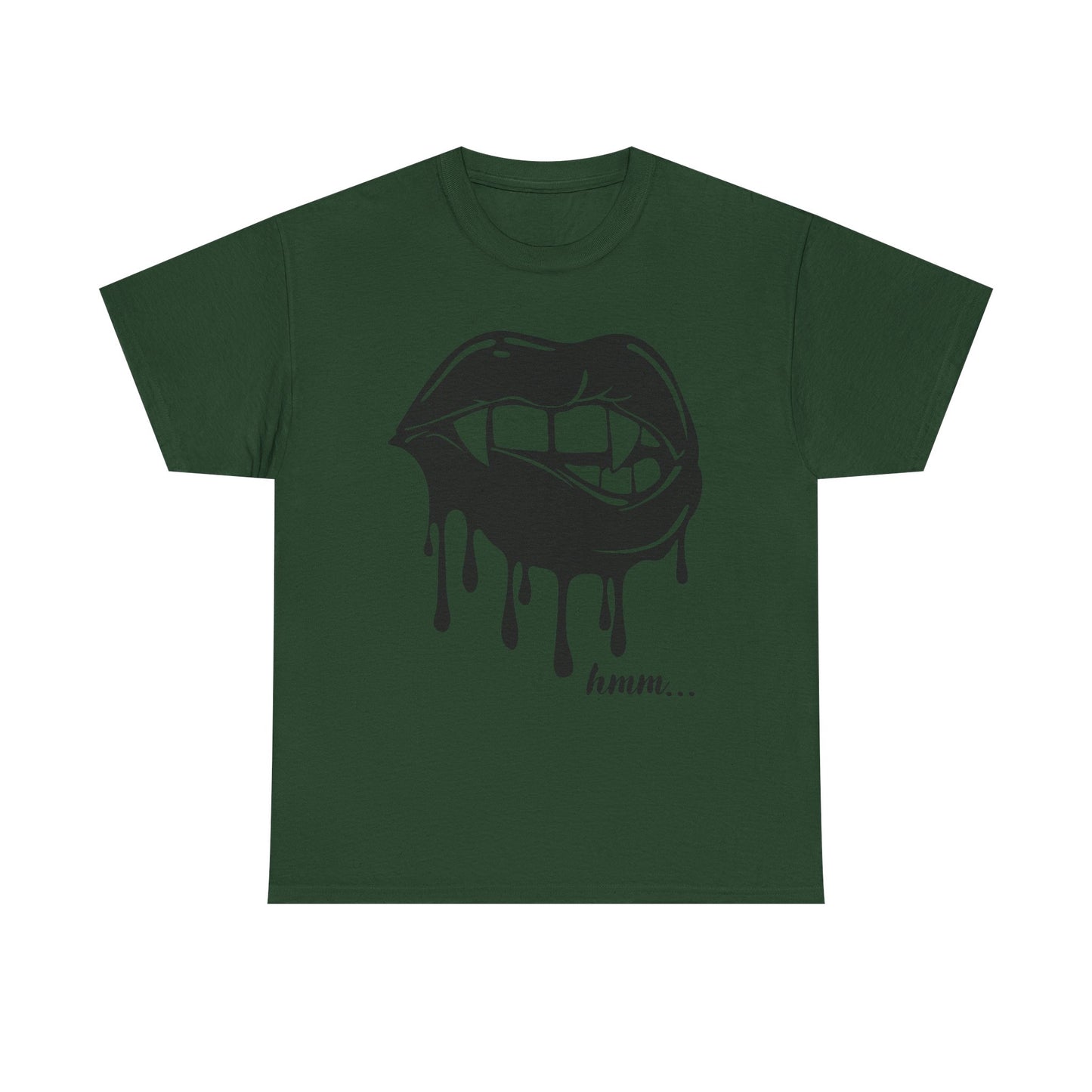 Edgy Graphic Tee - Dripping Lips Design - Unisex Heavy Cotton Tee