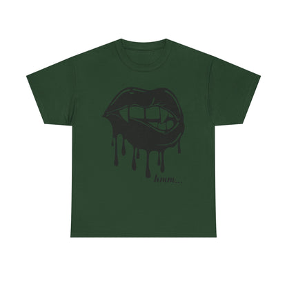 Edgy Graphic Tee - Dripping Lips Design - Unisex Heavy Cotton Tee