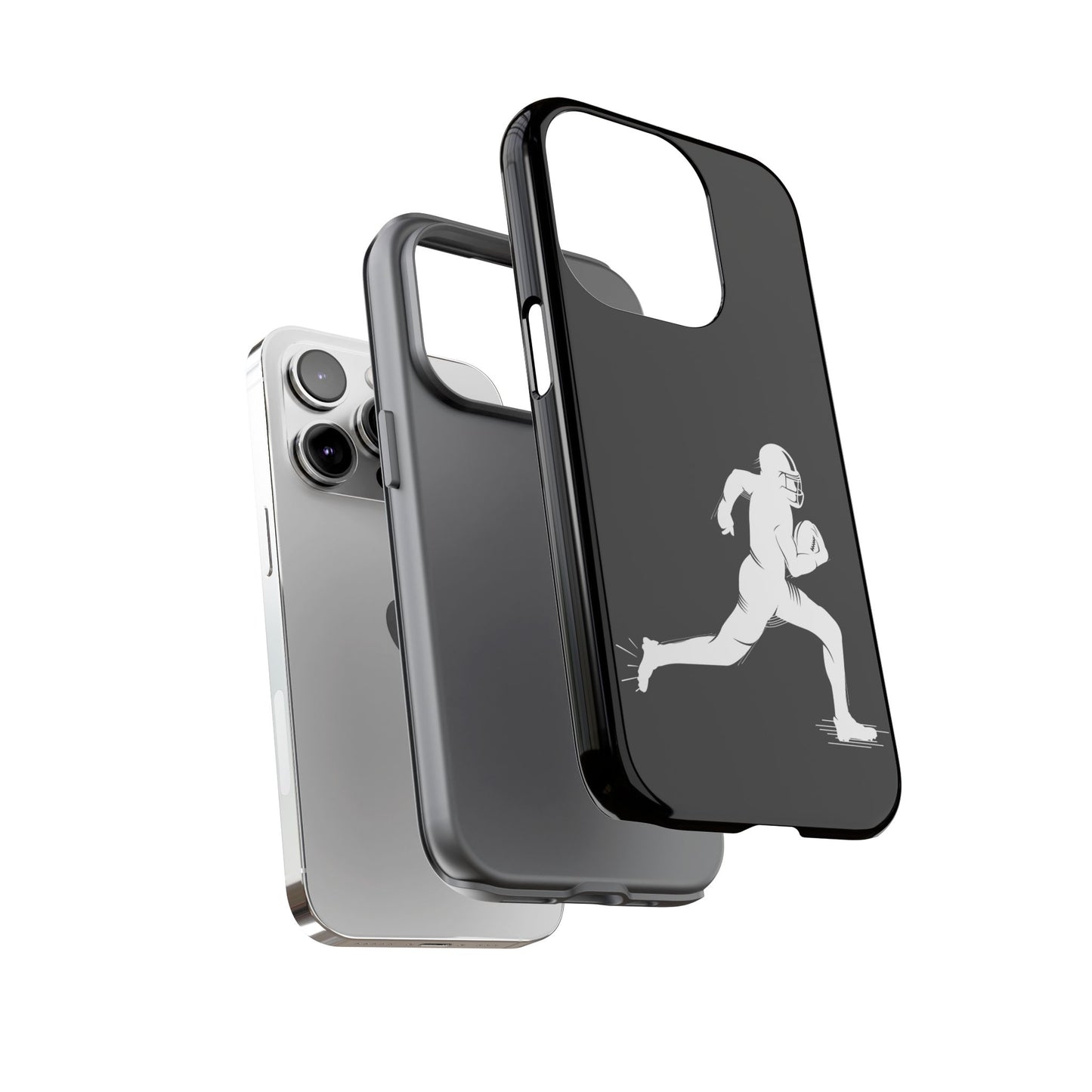 Football Player Phone Case, Tough Cases, Sports Phone Cover, Gift for Athletes, iPhone & Samsung Accessories, Running Player Design - TRV
