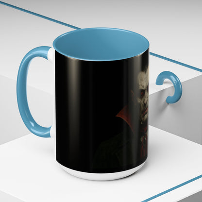 Gothic Dracula Vampire Accent Coffee Mug | Spooky Halloween Gift, Unique Home Decor, Collector's Mug, Coffee Lover's Gift