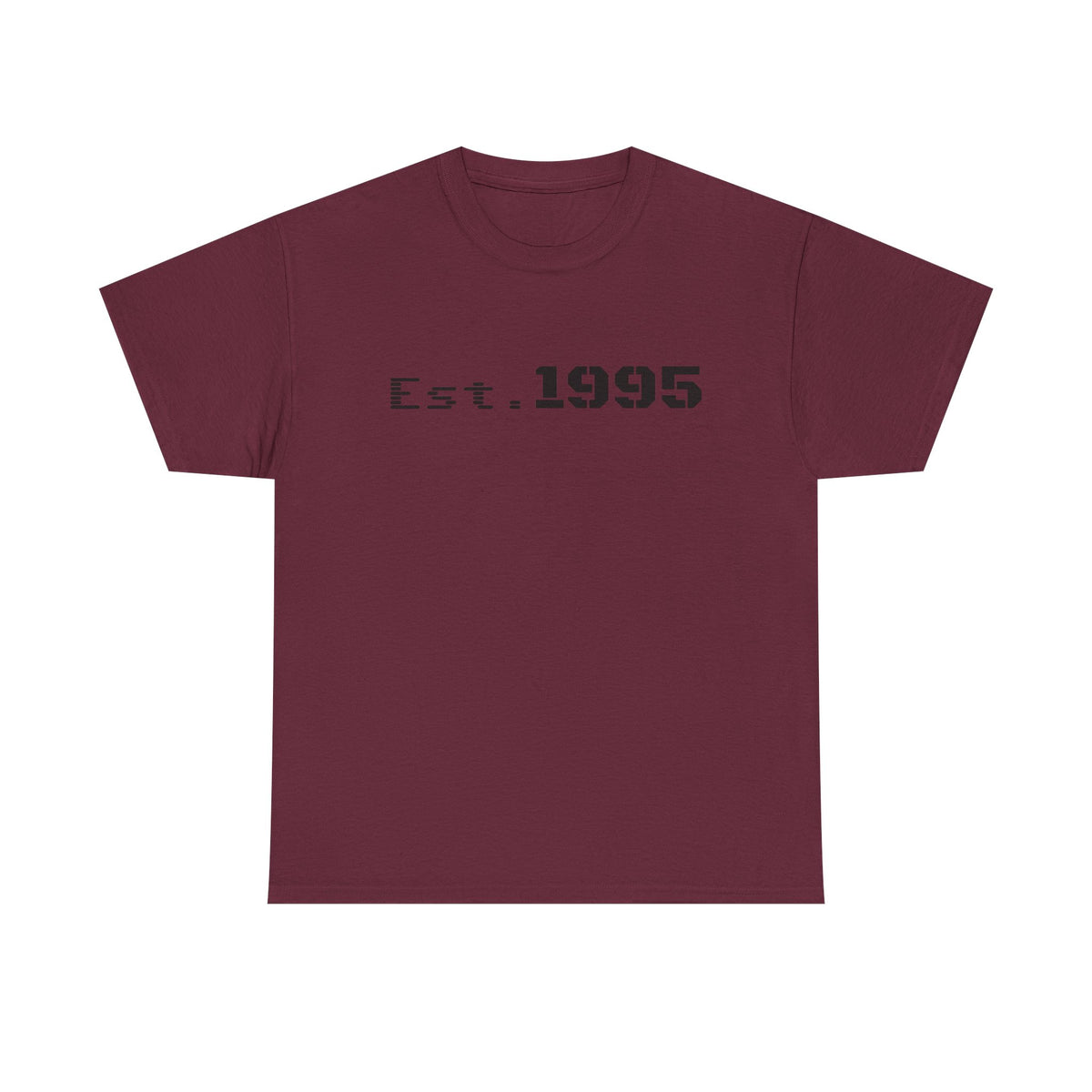 Vintage minimalist Est. 1995 T-shirt by Printify featuring a simple birthday design on a casual cotton tee.