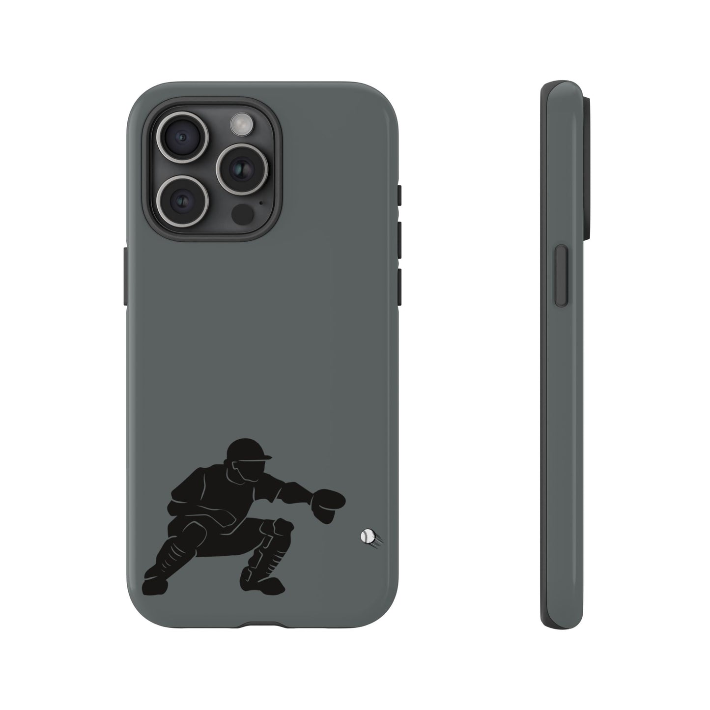 Baseball Catcher Phone Case, Sports Phone Accessory, Tough Cases, Gift for Athletes, Sports Fan Merchandise, Unique Design - TRV