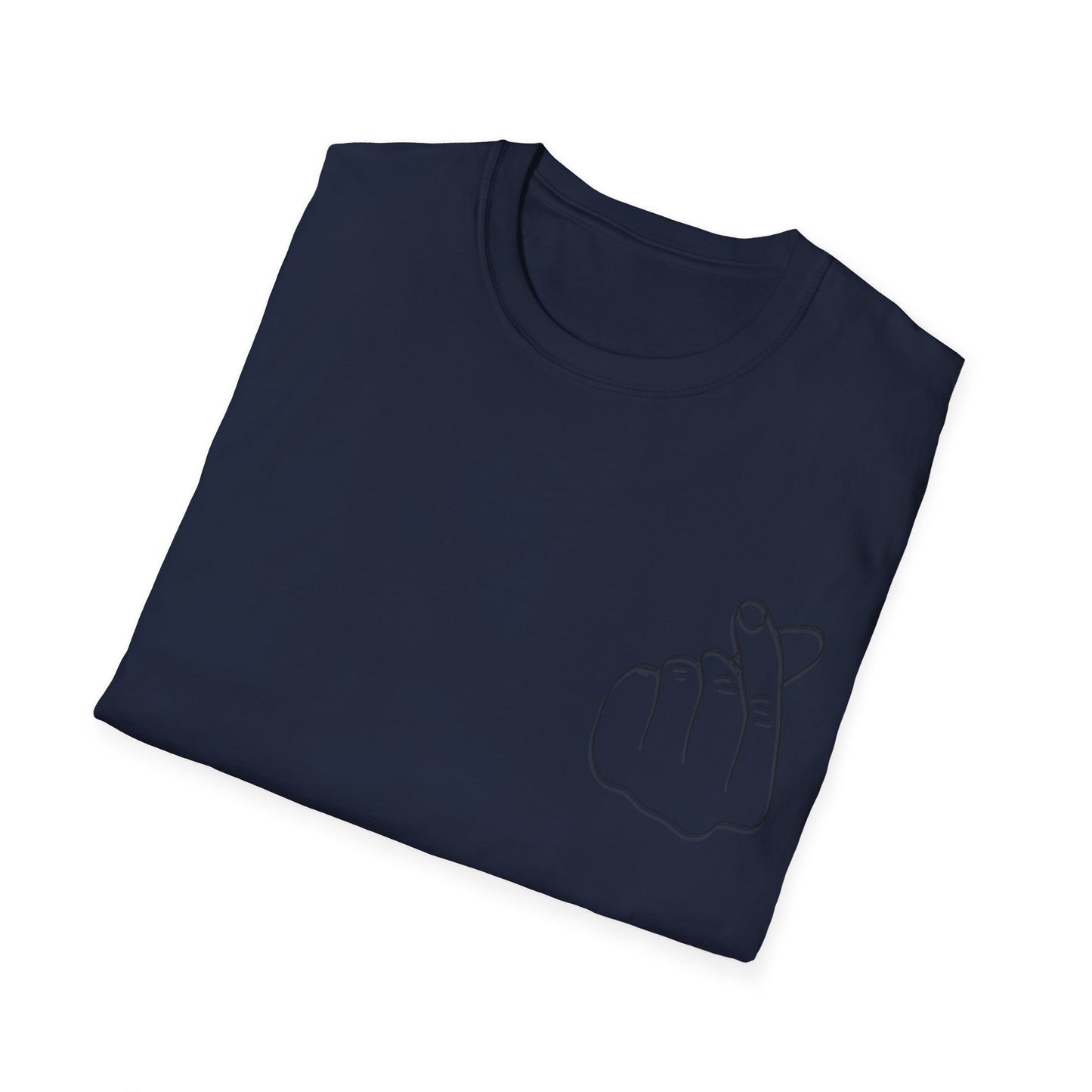 Trendy Unisex Softstyle T-Shirt with Love Hand Gesture Design