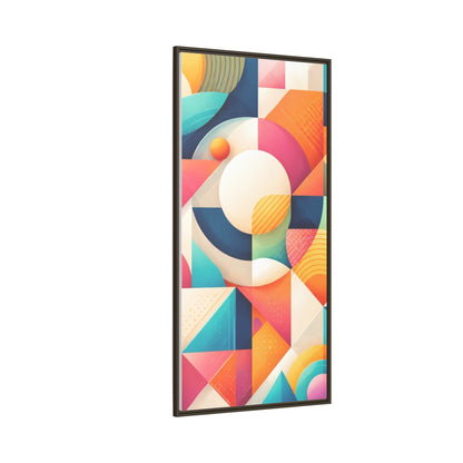 Colorful Geometric Abstract Art Matte Canvas Framed