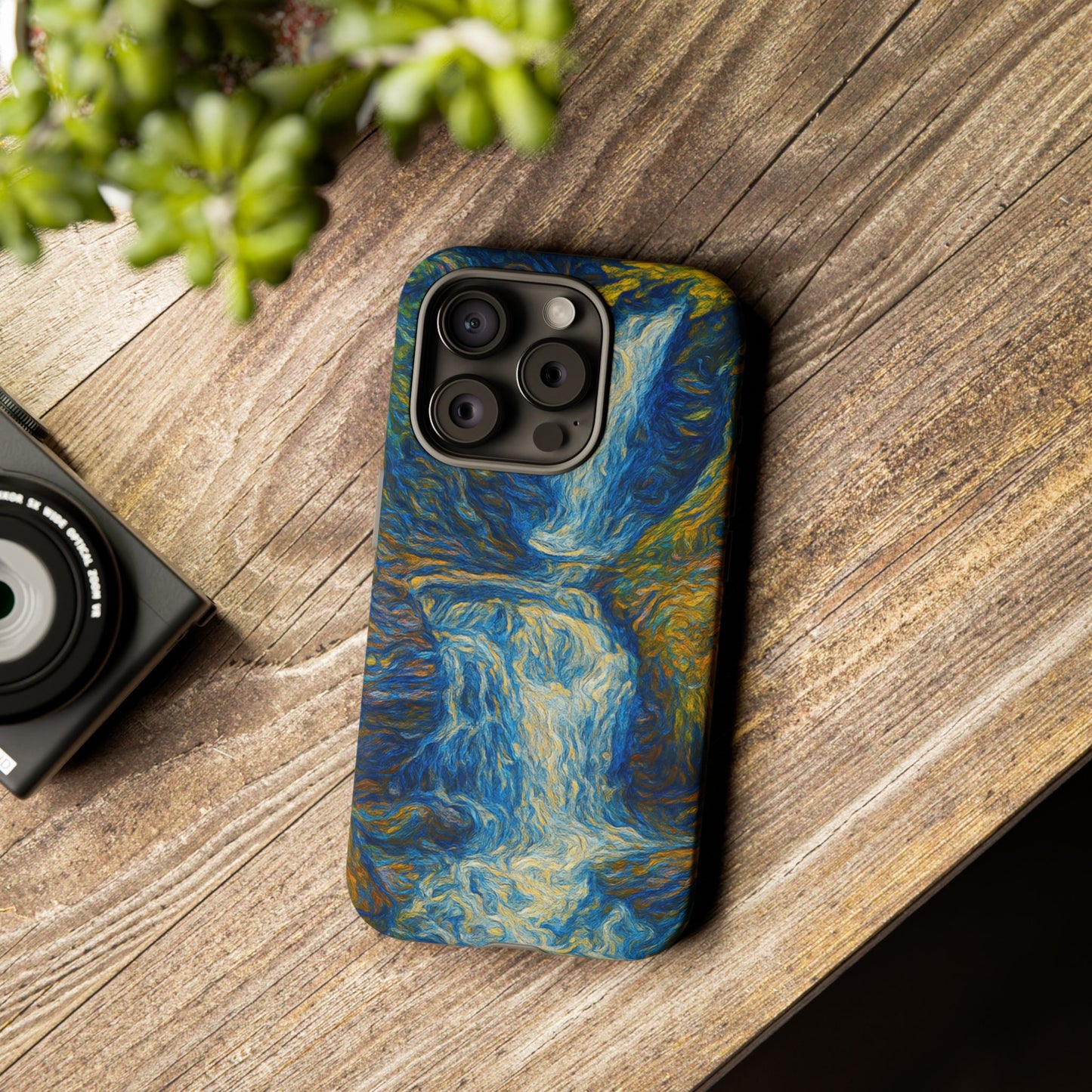 Artistic Phone Case - Waterfall Design, Unique Gift, Phone Accessory, Nature Lover, Original Artwork - TRV