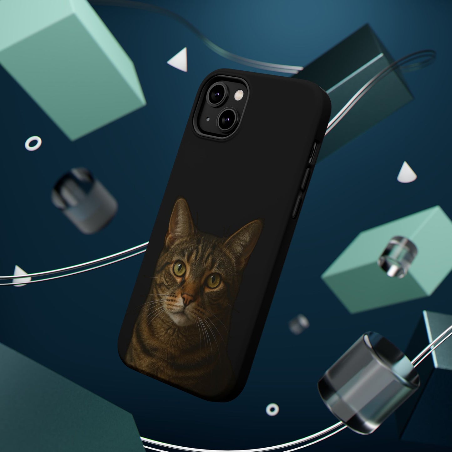Magnetic Impact-Resistant Phone Case — Realistic Tabby Cat Portrait