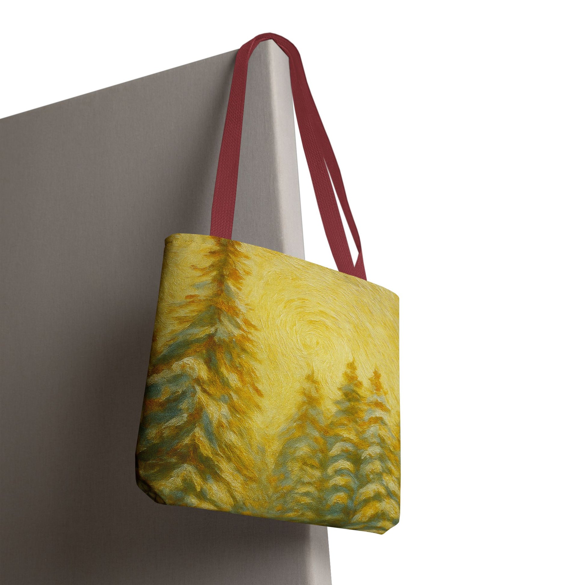 Eco-friendly canvas tote bag with artistic abstract design, ideal for beach or casual outings, by Printify.