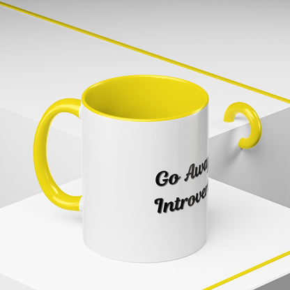 Introvert Coffee Mug - Go Away, I'm Introverting - Black Accent for Relaxing Moments - TRV