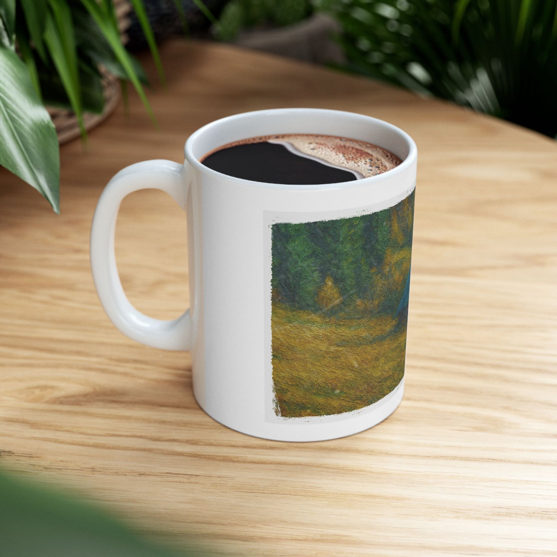 Rustic Cabin Ceramic Mug - Cozy Coffee Cup, Handmade Gift for Nature Lovers, Perfect for Home or Office, Great for Christmas, [...] - TRV