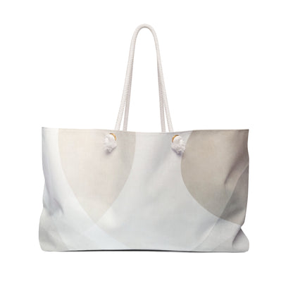 Soft Neutral Abstract Wave Weekender Bag | Minimal Beach Tote