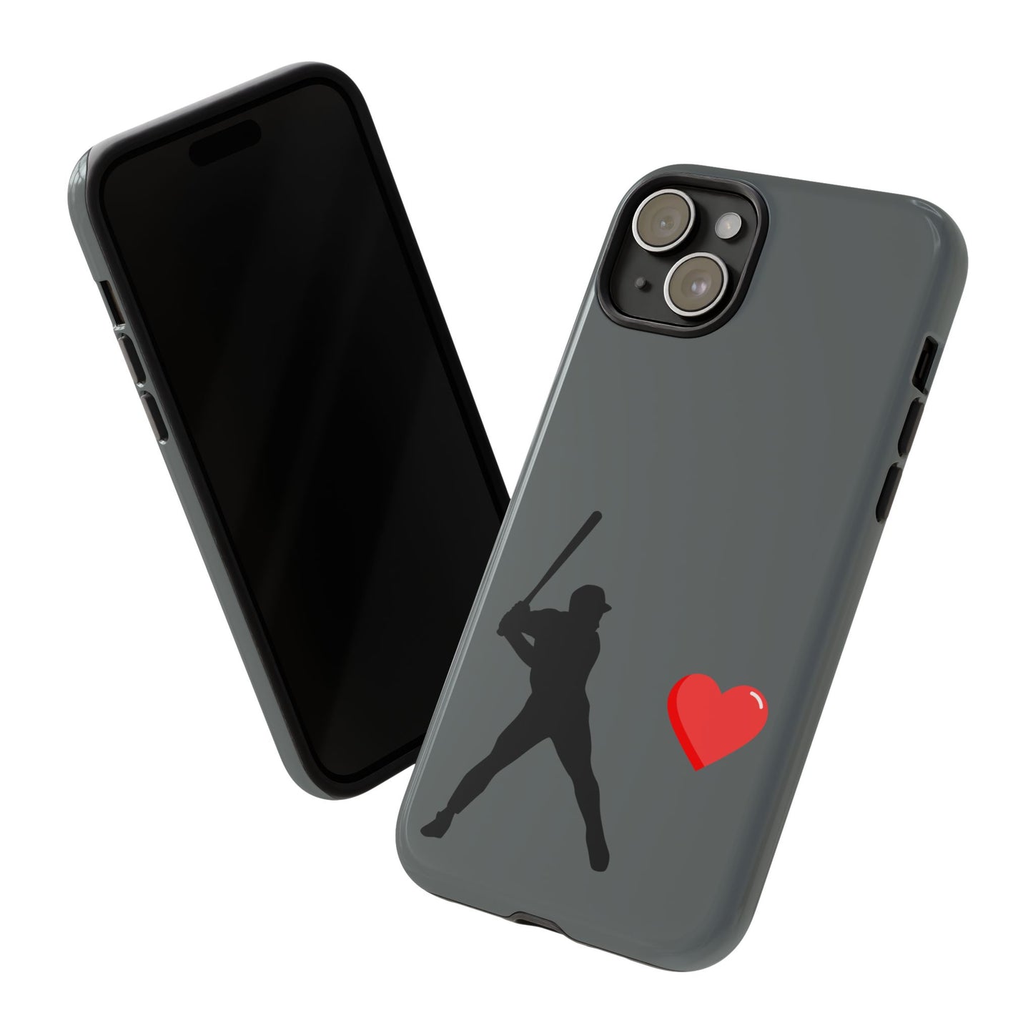 Printify Baseball Love phone case featuring sports-themed design, durable protective cover for sports fans and Father's Day gift.