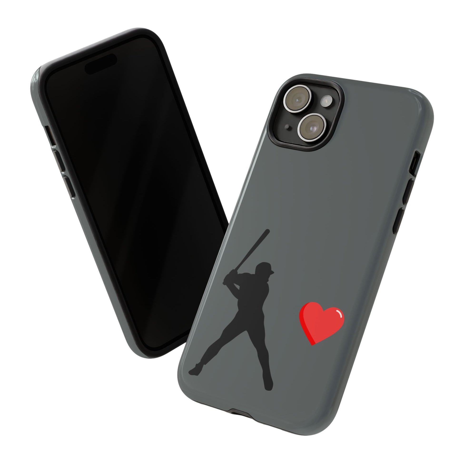 Printify Baseball Love phone case featuring sports-themed design, durable protective cover for sports fans and Father's Day gift.