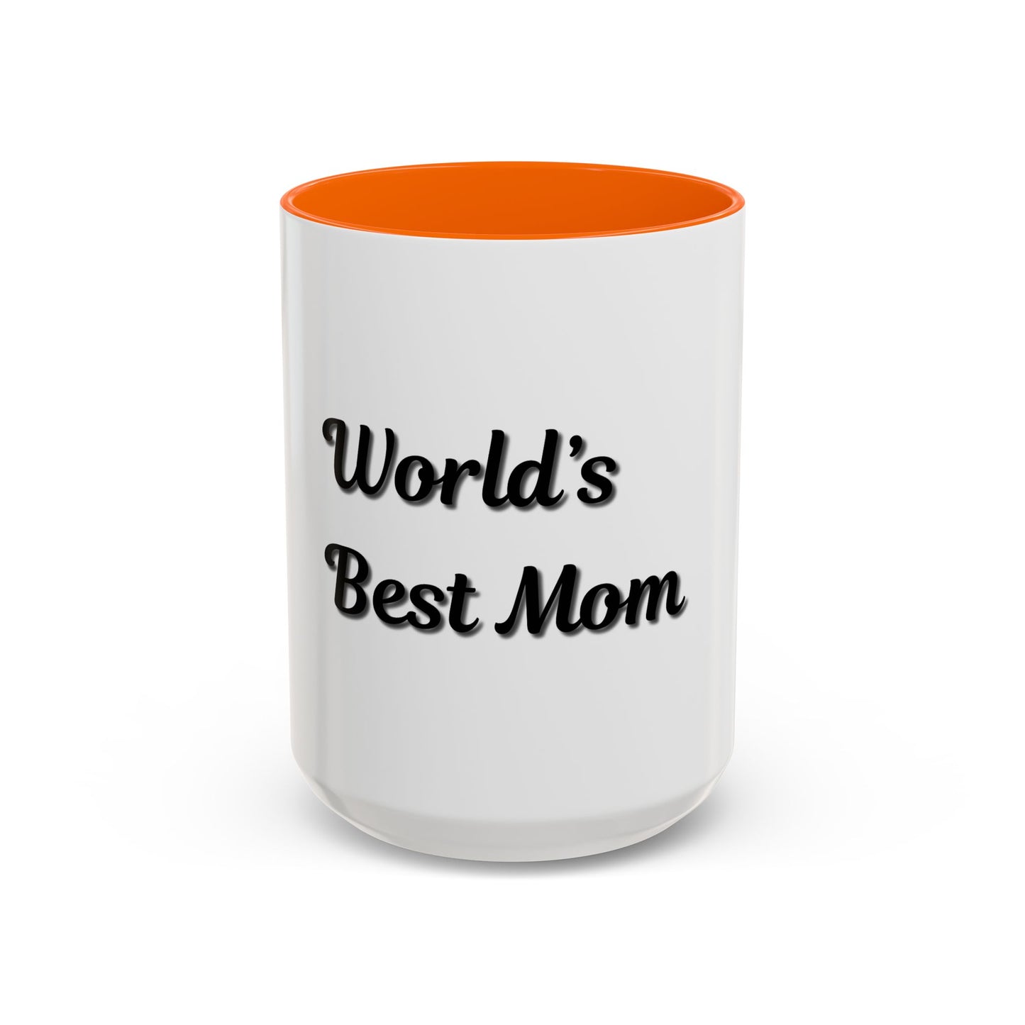 World's Best Mom Accent Coffee Mug - 11oz & 15oz - Perfect Gift for Mother's Day - TRV